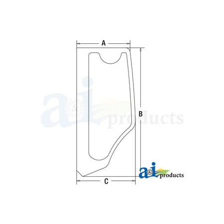 A & I Products Glass, LH Rear Side 48" x35" x2" A-FYA00001498